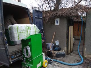 Fulgi de celuloza- termo-fono-izolare la: acoperis, mansarda, tavan, pod, podele, garaj, atelier,s.a foto 8