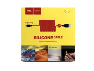 Cablu HOCO X21 Silicon Lightning foto 2