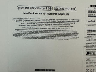 MacBook Air 15 2022 M2 8/256gb Space Gray Sigilat Original Garantie Apple foto 3