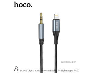 Cablu de conversie audio digital Hoco DUP03 pentru Lightning la AUX foto 1