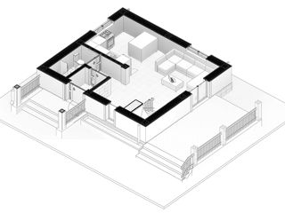Casă de locuit individuală cu 2 niveluri / P+M / 65m2/ proiecte/ renovari / construcții / 3D foto 6