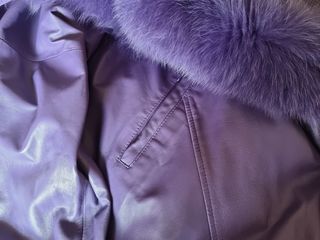 Куртка с Туникой накидкой - нарядная натуральная лайковая кожа оригинал натуральный мех foto 3