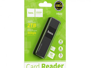 Картридер HOCO HB20 Mindful 2 в 1 USB 3.0 для TF/SD