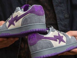 A Bathing Ape Bape Sk8 Sta Grey/Purple foto 6