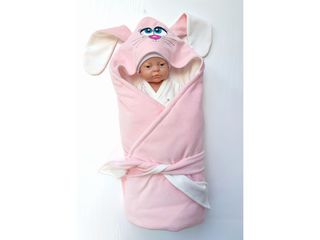 Plic Cu Gluga 90*90 Cm With Pink Rabbit foto 1