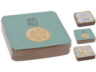 Set Suport Pentru Cani Din Pluta 6Buc, 9.5Х9.5Cm Summer Lemon