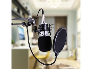 Pro Condenser Microphone w/ Shock Mount Arm Stand Pop Filter For Recording Studio Stage foto 7