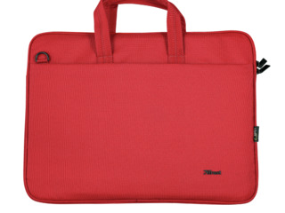 Экологичная тонкая сумка для ноутбуков размером до 16 дюймов - «Trust Bologna Eco-friendly Slim Red» foto 2