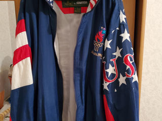 Куртка-ветровка Vintage Starter 96 Atlanta Olympics USA Flag Stars Windbreaker Jacket Size L