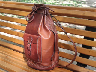 Кожаный рюкзак на каждый день, для тренировок, поездок, путешествий. foto 2