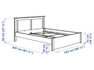 Pat IKEA pentru două persoane practic 140x200 foto 7