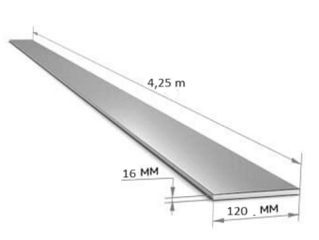 Полоса стальная, 120х16mm (4,25m) foto 2