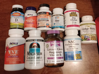 Colagen, Omega 3, Calciu, Magneziu, D3, Zinc, Biloba, NAC, Eve