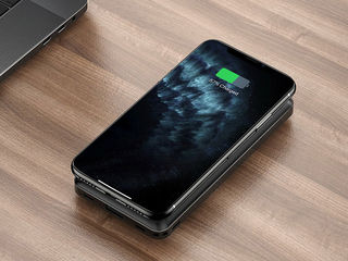 Hoco J50 Surf wireless power bank(10000mAh) [Black] +Incarcare Fara Fir + беспроводная зарядка foto 3