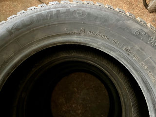 Продам 3 шины зима(vand 3 bu anvelope iarna) KUMHO 215/65/16 foto 2