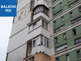 Alungirea, demolarea balconului. Renovarea și extinderea balcoanelor și loggii. Zidire din gazobloc. foto 6