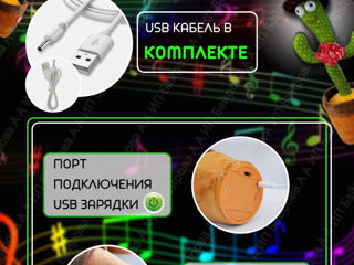 Игрушка танцующий кактус повторюшка говорящий USB// foto 5