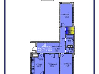 3-х комнатная квартира, 85 м², Буюканы, Кишинёв, Кишинёв мун.