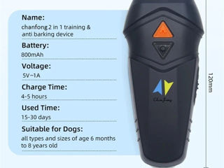 Ультразвуковой аккумуляторный отпугиватель собак с фонариком Ultrasonic Dog Repeller foto 2