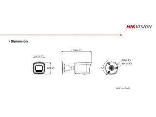 Hikvision DS-2CD1083G2-LIU Cameră de rețea cu corp fix, hibrid inteligent, ușoară, 8MP Hikvision DS- foto 5