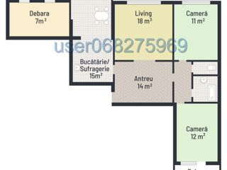 Apartament cu 3 camere, 81 m², Centru, Chișinău foto 6