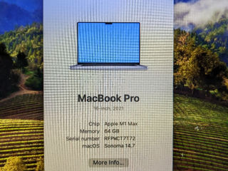 Macbook Pro 16-inch M1 MAX  64/500 Gb MDM foto 6