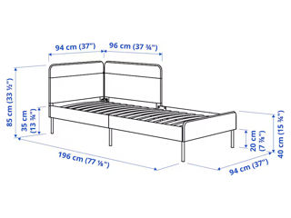 Кровать Ikea Blakullen 90х200 foto 3