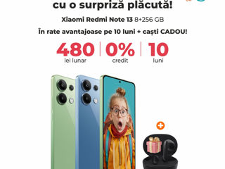 Xiaomi Redmi Note 13 în credit 0% pe 10 luni la doar 480 lei + Căști cadou foto 2