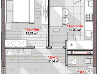 Apartament cu 2 camere, 72 m², Râșcani, Chișinău foto 5