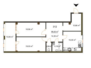 Apartament cu 2 camere,  Ciocana,  Chișinău,  Chișinău mun. foto 5