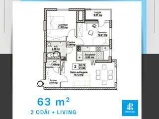 2 Dormitoare + Living 62m2 / 39 999 EURO foto 9