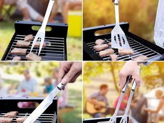 Set barbeq din 9 piese inox plus geantă pliabilă. Livrare foto 2