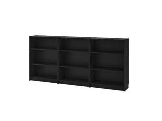 Etajera IKEA Billy black brown 240x28x106 cm