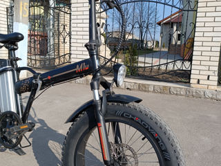 Bicicleta electrica pliabila Fat Bike,,M1u,, (Italia) 20x4 (36-48volt) starea impecabila foto 5