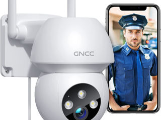 Камера видеонаблюдения GNCC Наружная камера видеонаблюдения 2.4G WiFi, 360  PTZ, автоматическое отсл