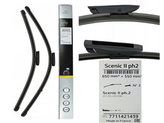 Set stergatoare fata originale pentru Renault Scenic II ph.2 (05-09). (2 buc.) 650mm+550mm foto 2