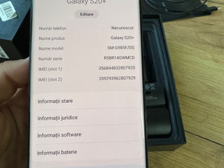 Samsung S20 Plus 8/128GB perfect ! Tot setul foto 7