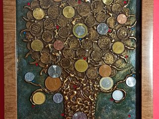 Панно "денежное дерево" оригинальный подарок на любой праздник!  бесплатная доставка по кишиневу! foto 2