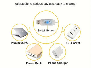 Гирлянда, Гирлянда USB, Светодиодная Гирлянда Для Улицы, Светодиодные ленты RGB 5050 foto 2