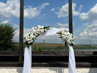 Декор свадьбы под ключ, арка из цветов, декор столов и прочее
