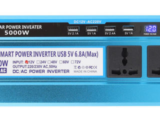 Инвертер преобразователь напряжения 12- 24В/220В в 5000Вт Inverter