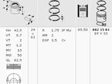 Поршня +кольца +0.50mm mercedes W190 /W123 / W124 foto 4