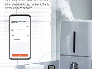 Умные датчики температуры и влажности Wi-Fi Tuya с дисплеем и без. foto 5