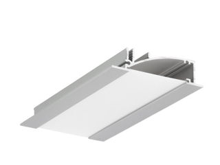 Profil din aluminiu LED încastrat FLAT8 din aluminiu neanodizat 23*132*2000 mm Profil LED încastrat foto 1