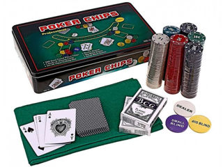 Set de poker покерный набор на 300 фишек и сукно foto 2