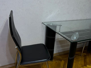 Стеклянный стол + стулья foto 3