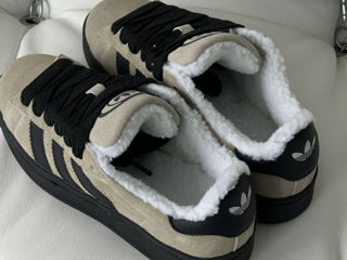 Adidas Campus Beige/Black Women's cu blana / с мехом foto 5