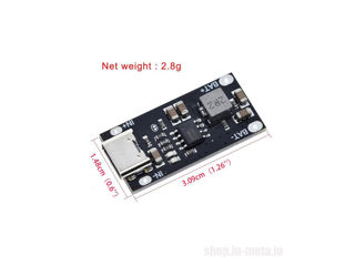 USB-C li-ion battery charging module 2A. Зарядный модуль. foto 2