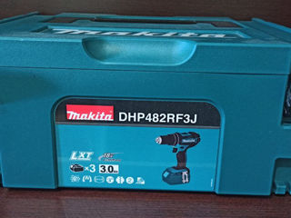 ударный шуруповерт Makita DHP482RFJ 18V/3.0 Ah, 3 х аккумулятора, зарядка, новый в кейсе foto 6