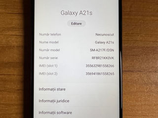 Samsung A21S 4/128Gb - 1200lei foto 2